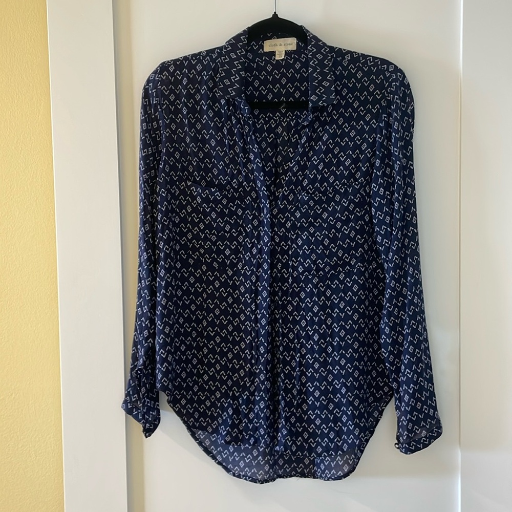 Cloth &Stone collar shirt  double breast pocket